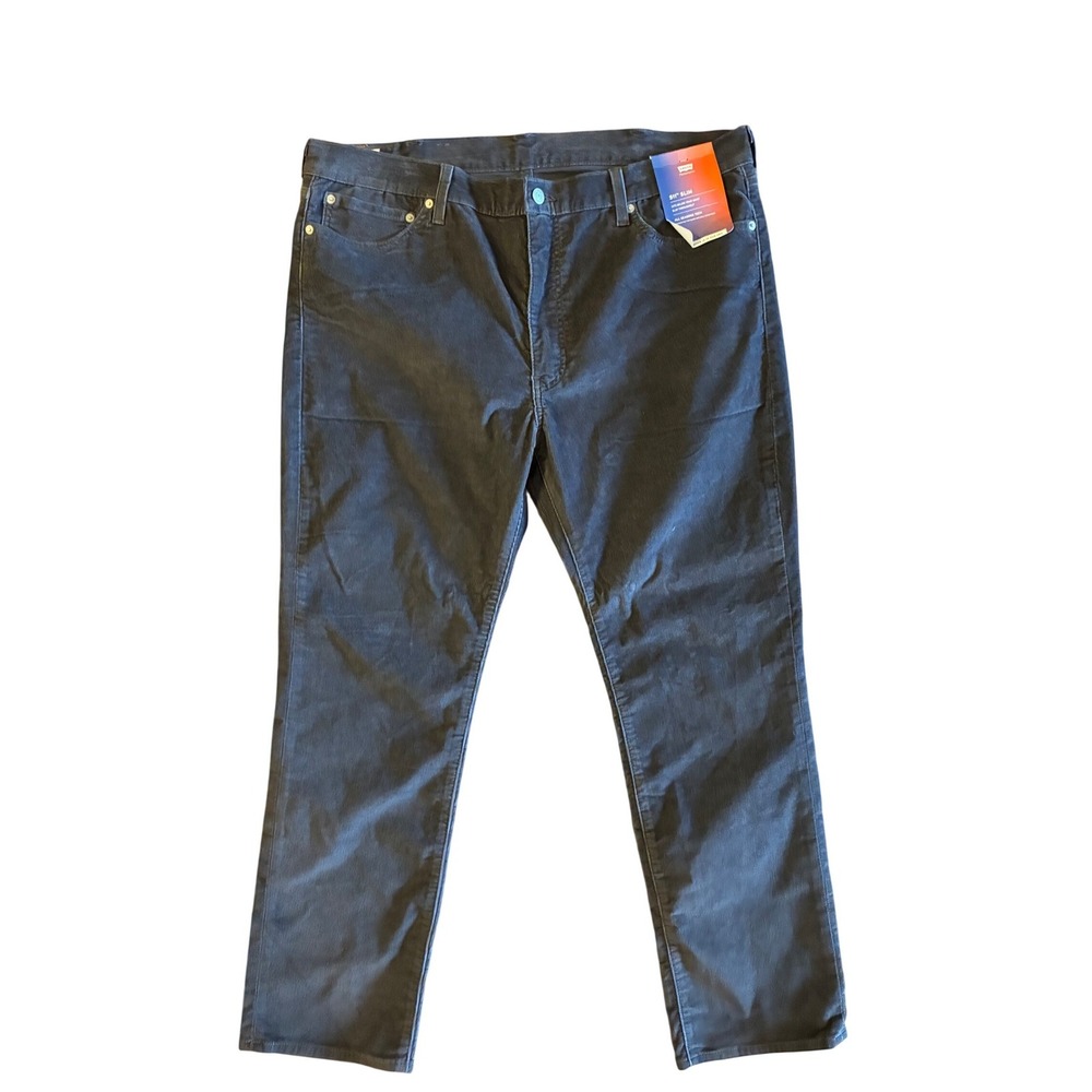 Levis 511 Slim Performance Corduroy Pants Navy Blue 40x30 Premium 2022 NWT